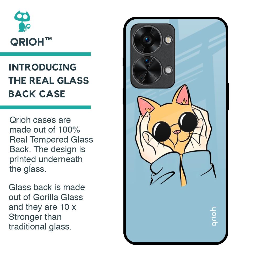 Adorable Cute Kitty Glass Case For OnePlus Nord 2T 5G