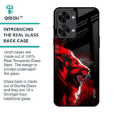 Red Angry Lion Glass Case for OnePlus Nord 2T 5G