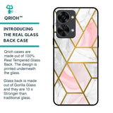 Geometrical Marble Glass Case for OnePlus Nord 2T 5G