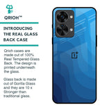 Blue Wave Abstract Glass Case for OnePlus Nord 2T 5G