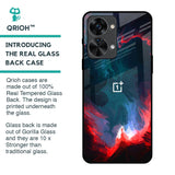 Brush Art Glass Case For OnePlus Nord 2T 5G