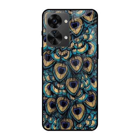 Peacock Feathers OnePlus Nord 2T 5GGlass Cases & Covers Online