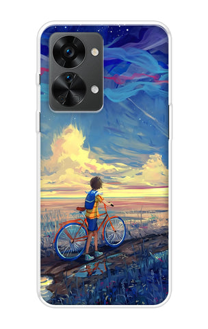 Riding Bicycle to Dreamland OnePlus Nord 2T 5G Back Cover