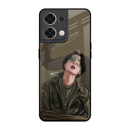 Blind Fold Oppo Reno8 5G Glass Back Cover Online