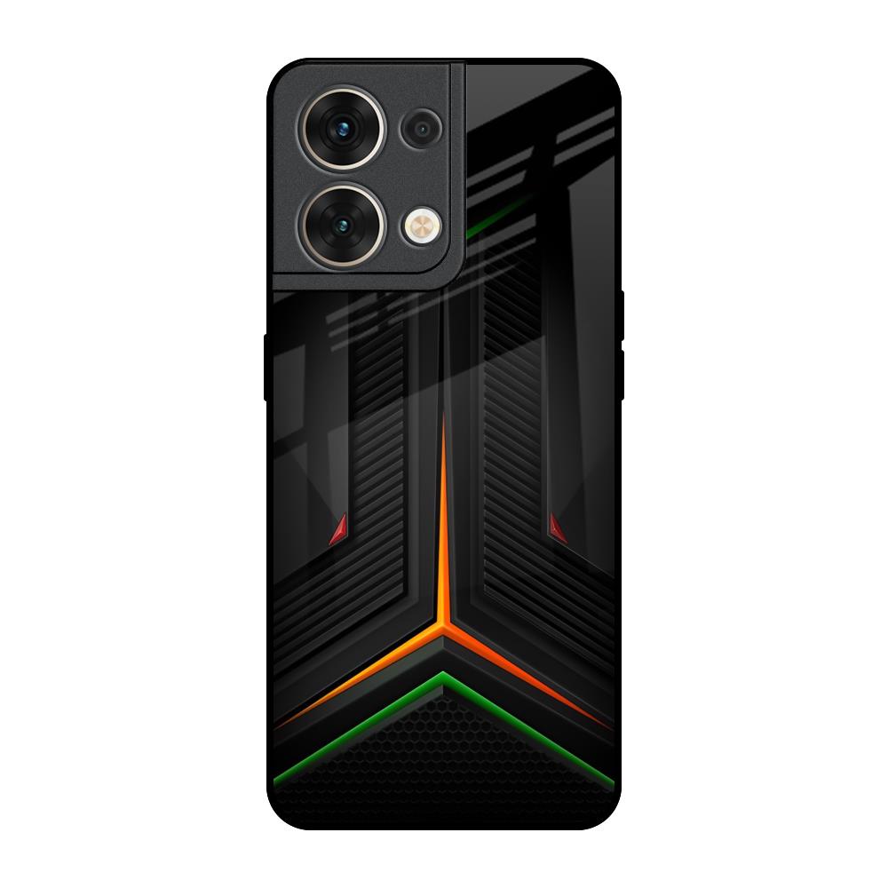 Modern Ultra Chevron Oppo Reno8 5G Glass Back Cover Online