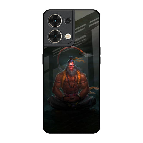 Lord Hanuman Animated Oppo Reno8 5G Glass Back Cover Online
