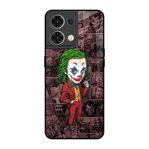 Joker Cartoon Oppo Reno8 5G Glass Back Cover Online