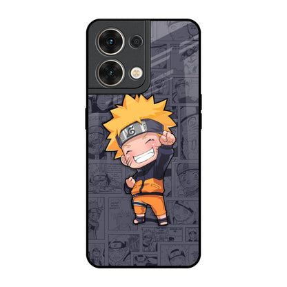 Orange Chubby Oppo Reno8 5G Glass Back Cover Online