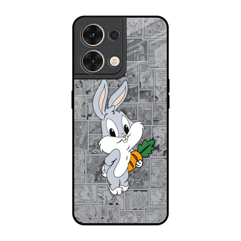 Cute Baby Bunny Oppo Reno8 5G Glass Back Cover Online