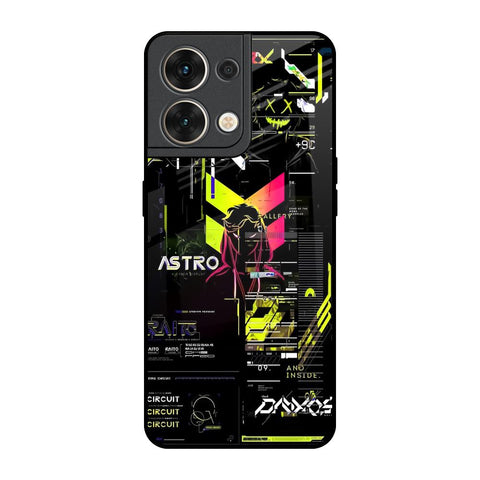 Astro Glitch Oppo Reno8 5G Glass Back Cover Online