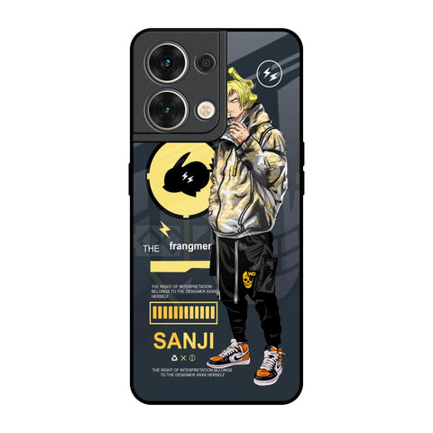 Cool Sanji Oppo Reno8 5G Glass Back Cover Online