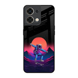 Retro Astronaut Oppo Reno8 5G Glass Back Cover Online