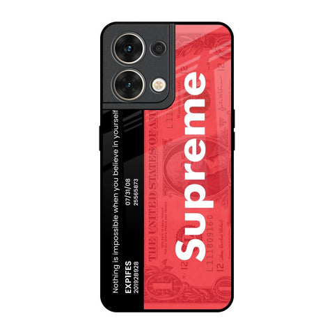 Supreme Ticket Oppo Reno8 5G Glass Back Cover Online