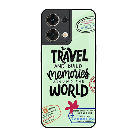 Travel Stamps Oppo Reno8 5G Glass Back Cover Online