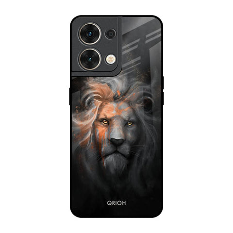 Devil Lion Oppo Reno8 5G Glass Back Cover Online