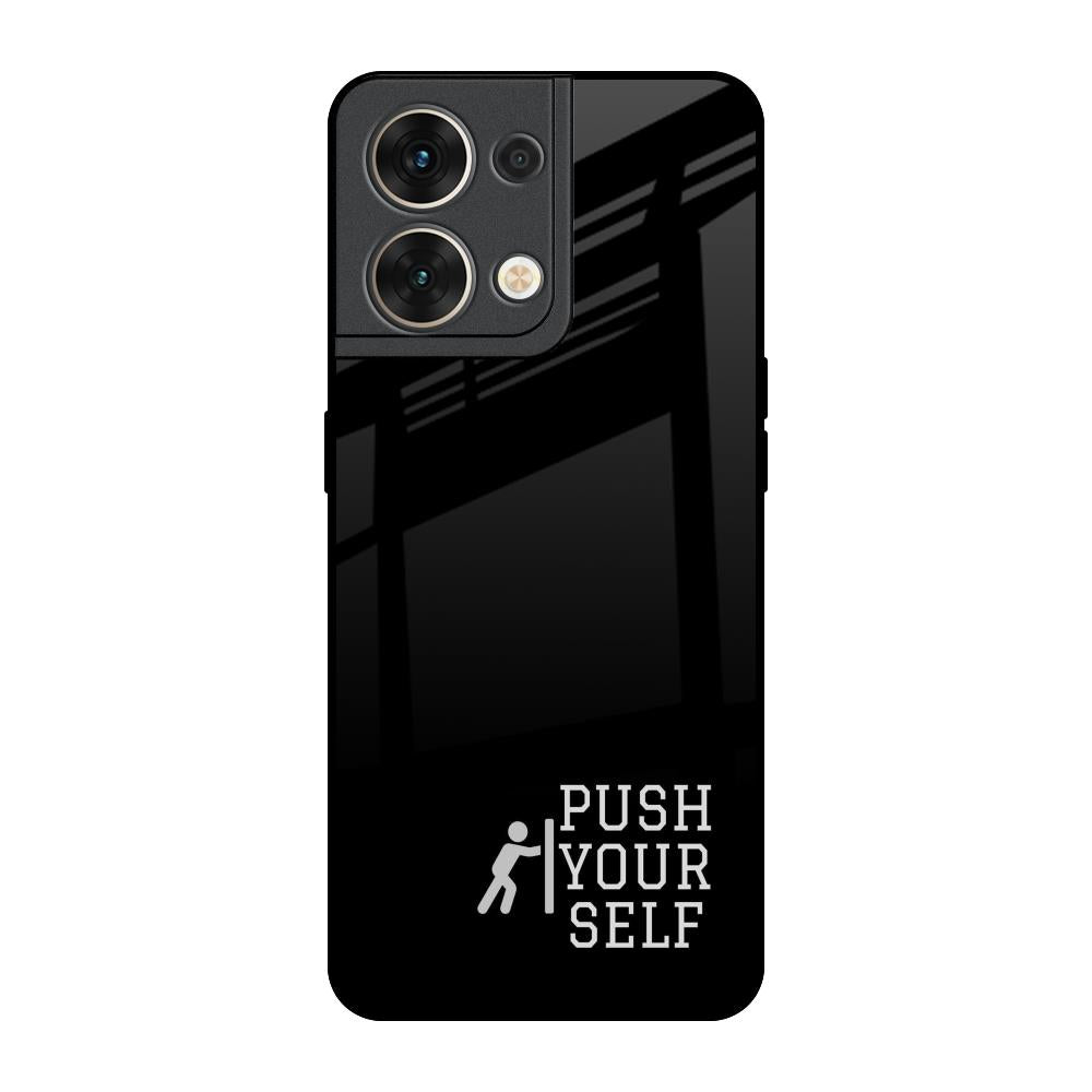 Push Your Self Oppo Reno8 5G Glass Back Cover Online