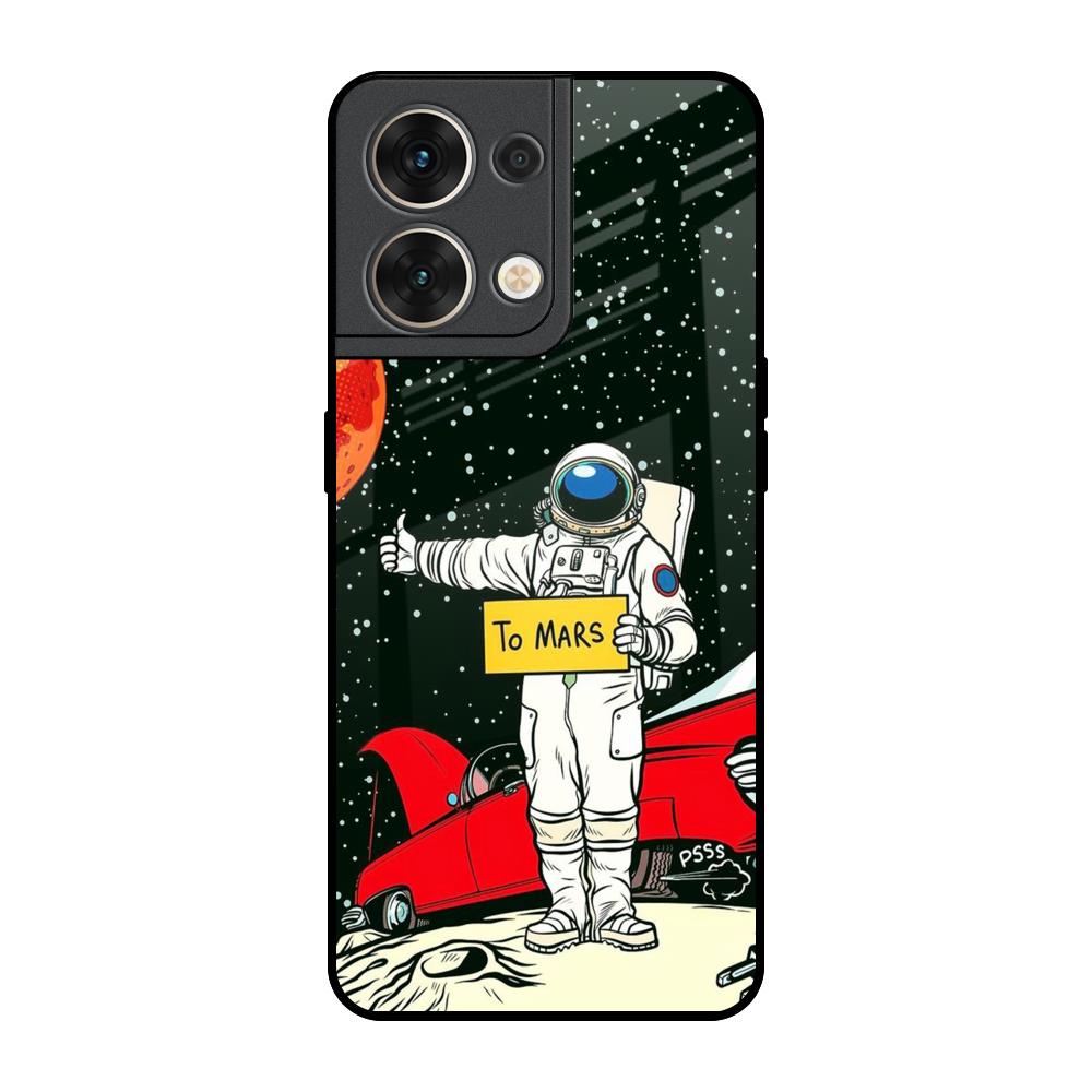 Astronaut on Mars Oppo Reno8 5G Glass Back Cover Online