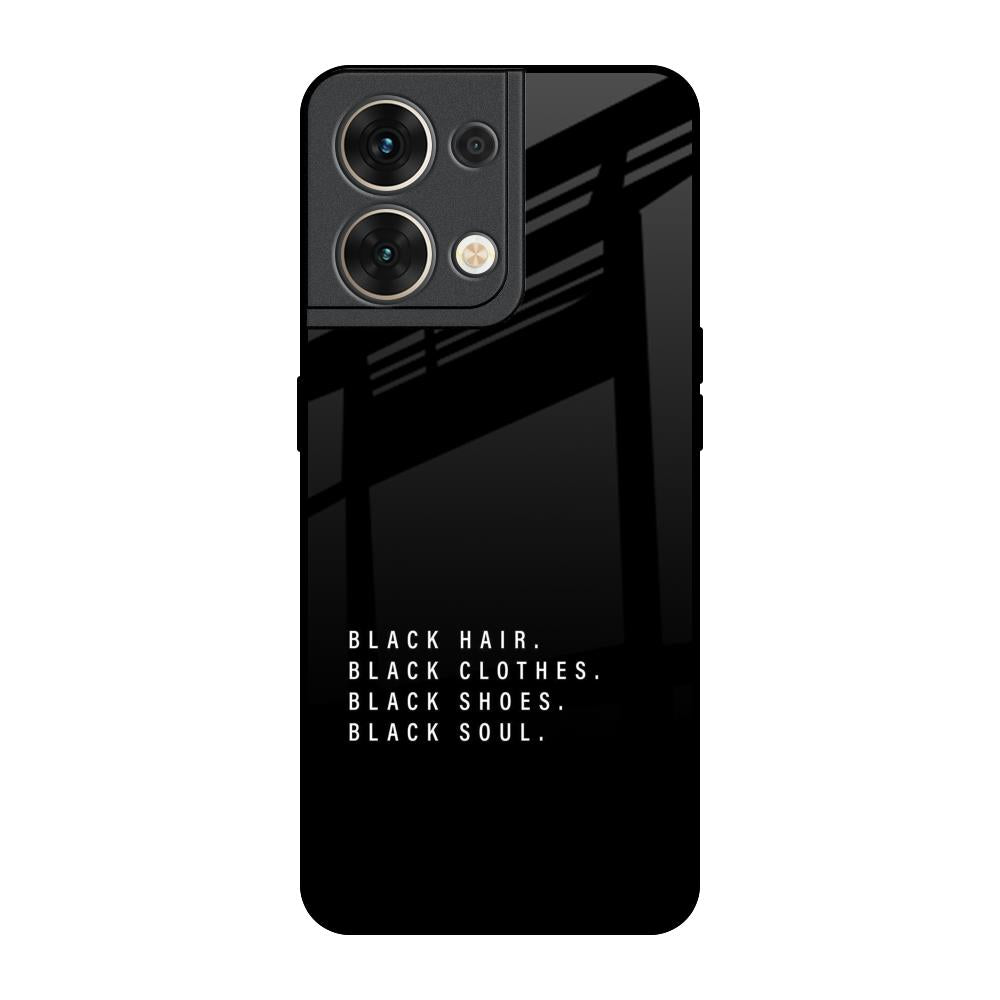 Black Soul Oppo Reno8 5G Glass Back Cover Online