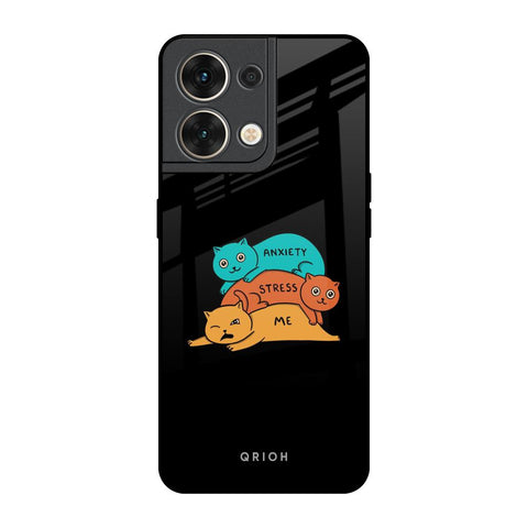 Anxiety Stress Oppo Reno8 5G Glass Back Cover Online