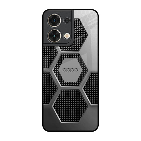 Hexagon Style Oppo Reno8 5G Glass Back Cover Online