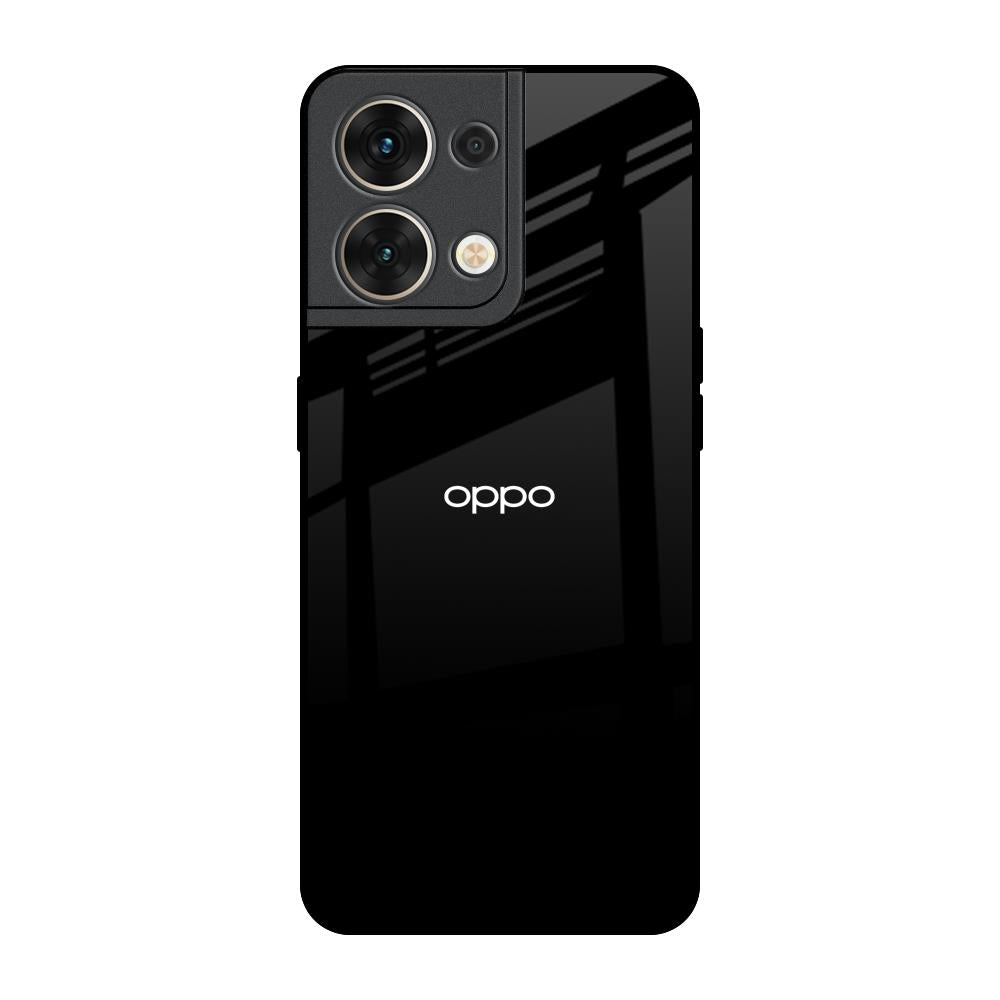 Jet Black Oppo Reno8 5G Glass Back Cover Online