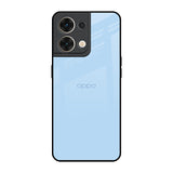 Pastel Sky Blue Oppo Reno8 5G Glass Back Cover Online