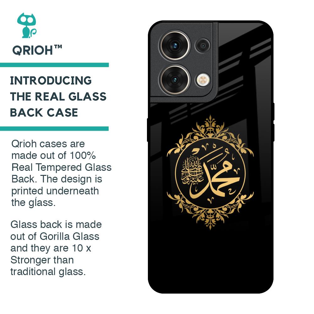 Islamic Calligraphy Glass Case for Oppo Reno8 5G