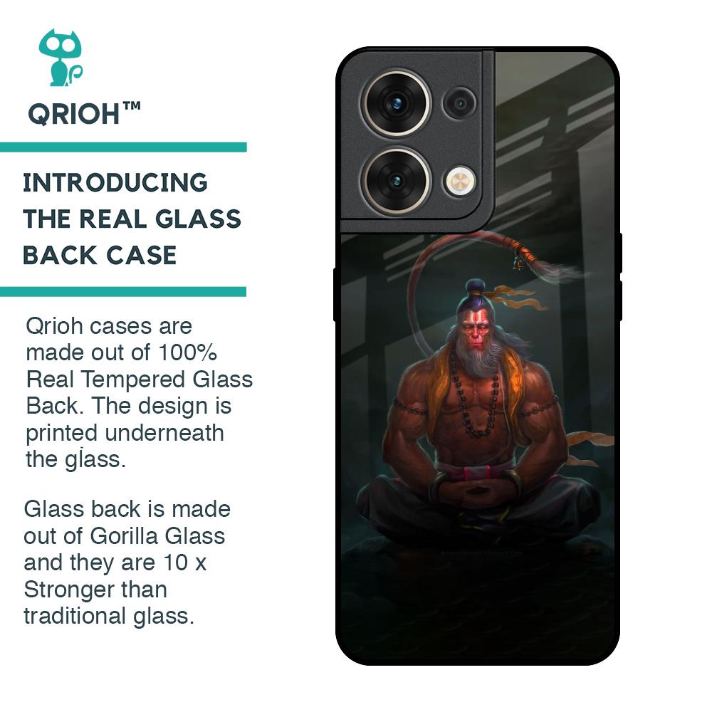 Lord Hanuman Animated Glass Case for Oppo Reno8 5G