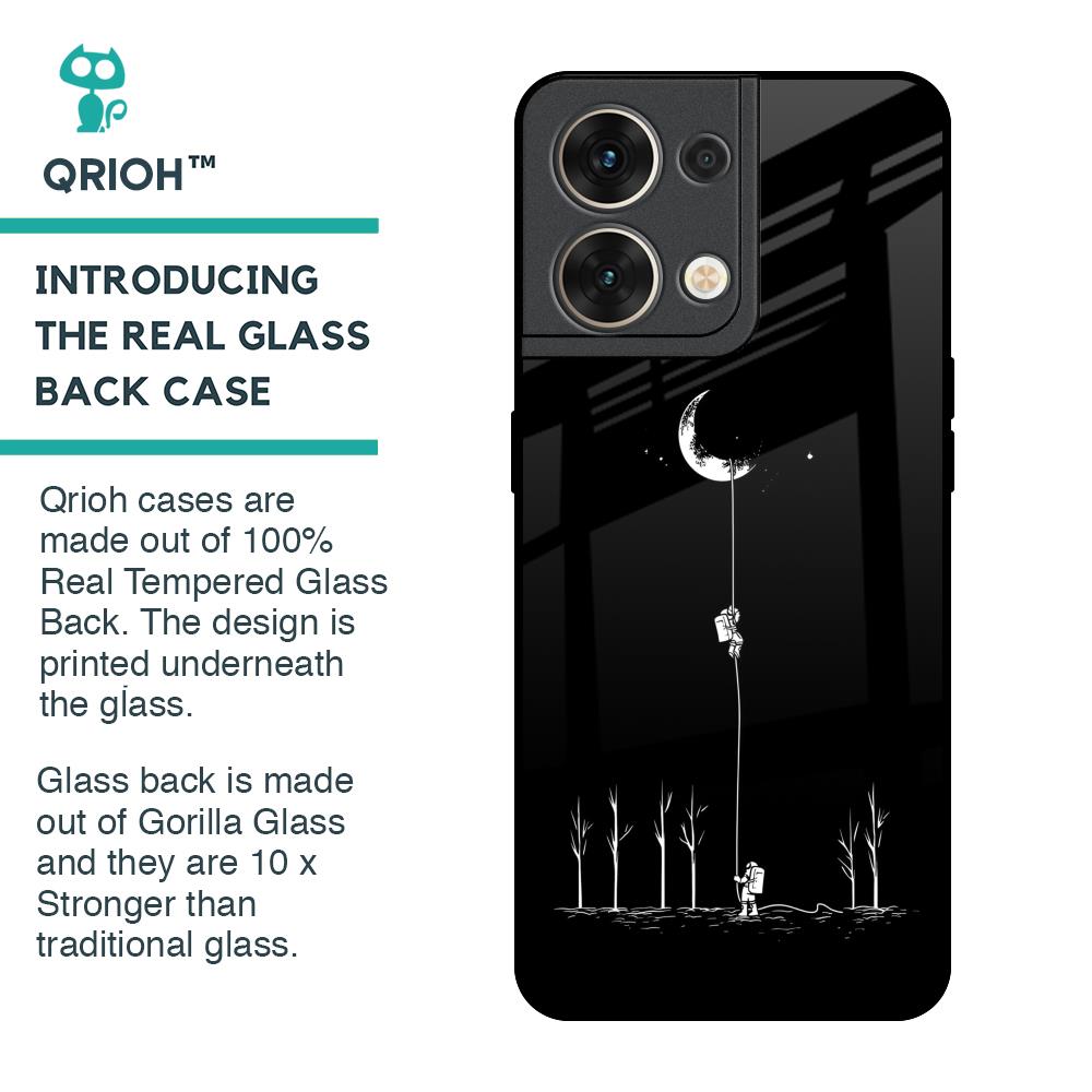 Catch the Moon Glass Case for Oppo Reno8 5G