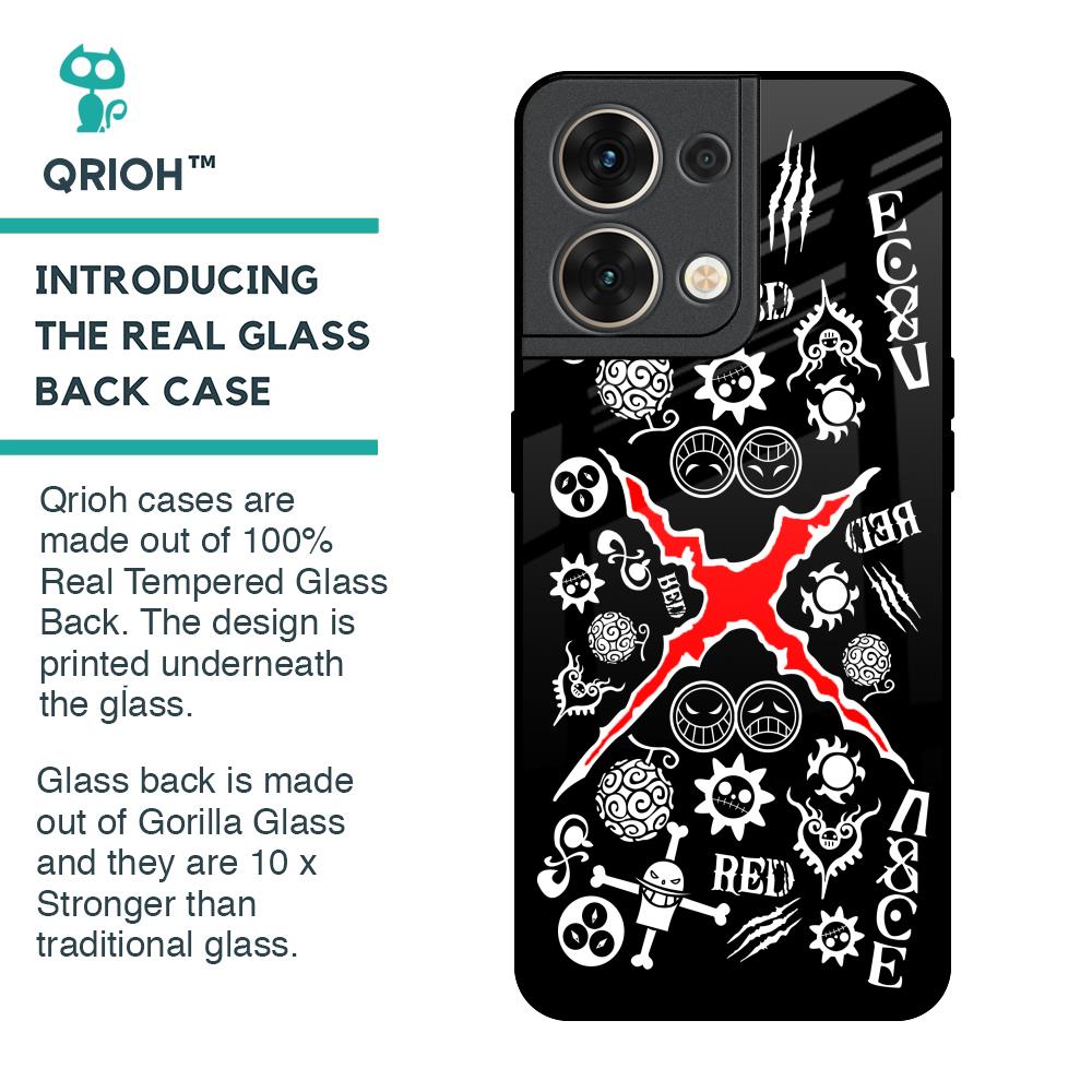 Red Zone Glass Case for Oppo Reno8 5G