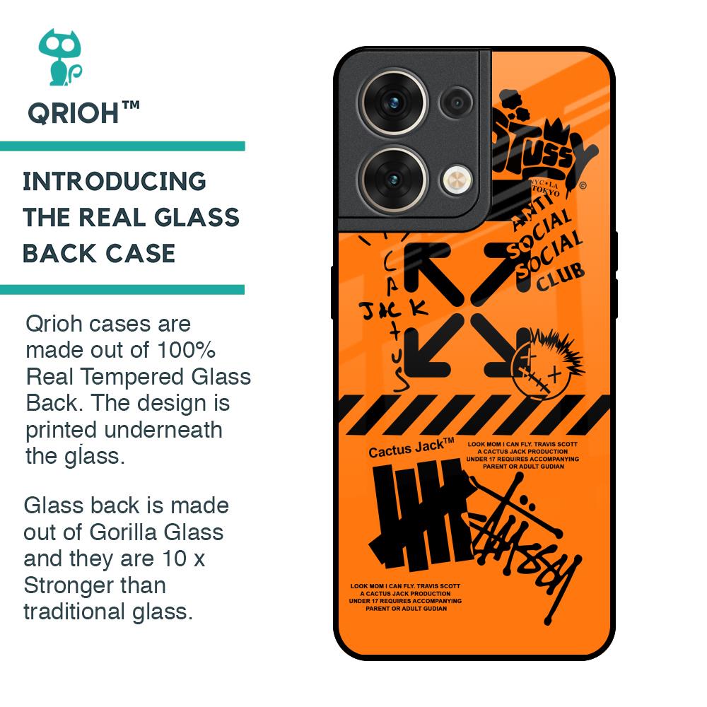 Anti Social Club Glass Case for Oppo Reno8 5G