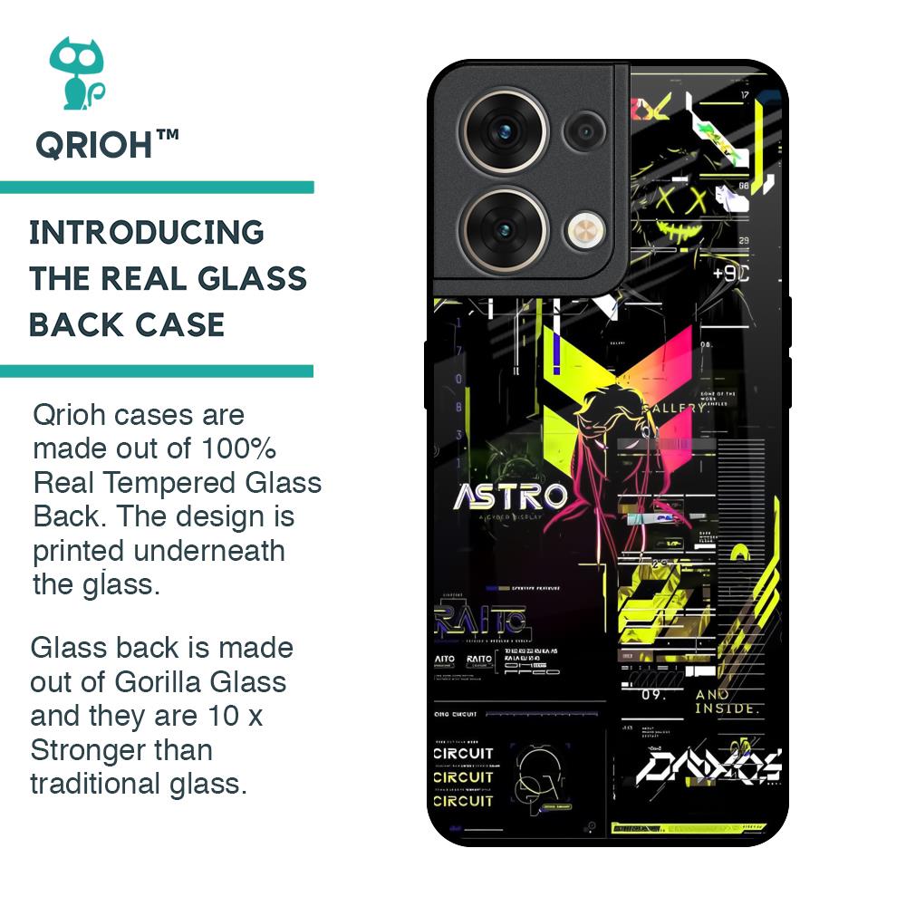 Astro Glitch Glass Case for Oppo Reno8 5G