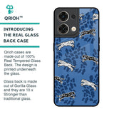 Blue Cheetah Glass Case for Oppo Reno8 5G