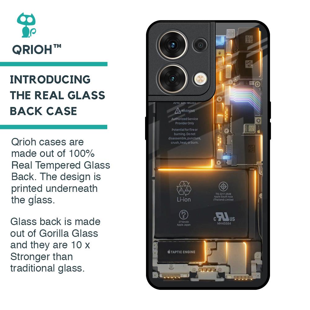 Glow Up Skeleton Glass Case for Oppo Reno8 5G