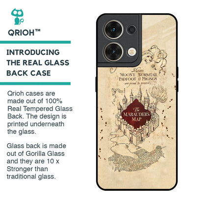 Magical Map Glass Case for Oppo Reno8 5G