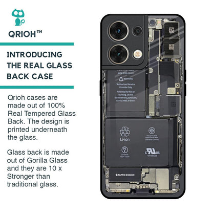 Skeleton Inside Glass Case for Oppo Reno8 5G