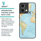 Travel Map Glass Case for Oppo Reno8 5G