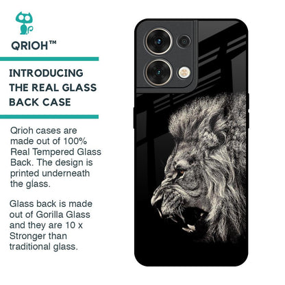 Brave Lion Glass Case for Oppo Reno8 5G