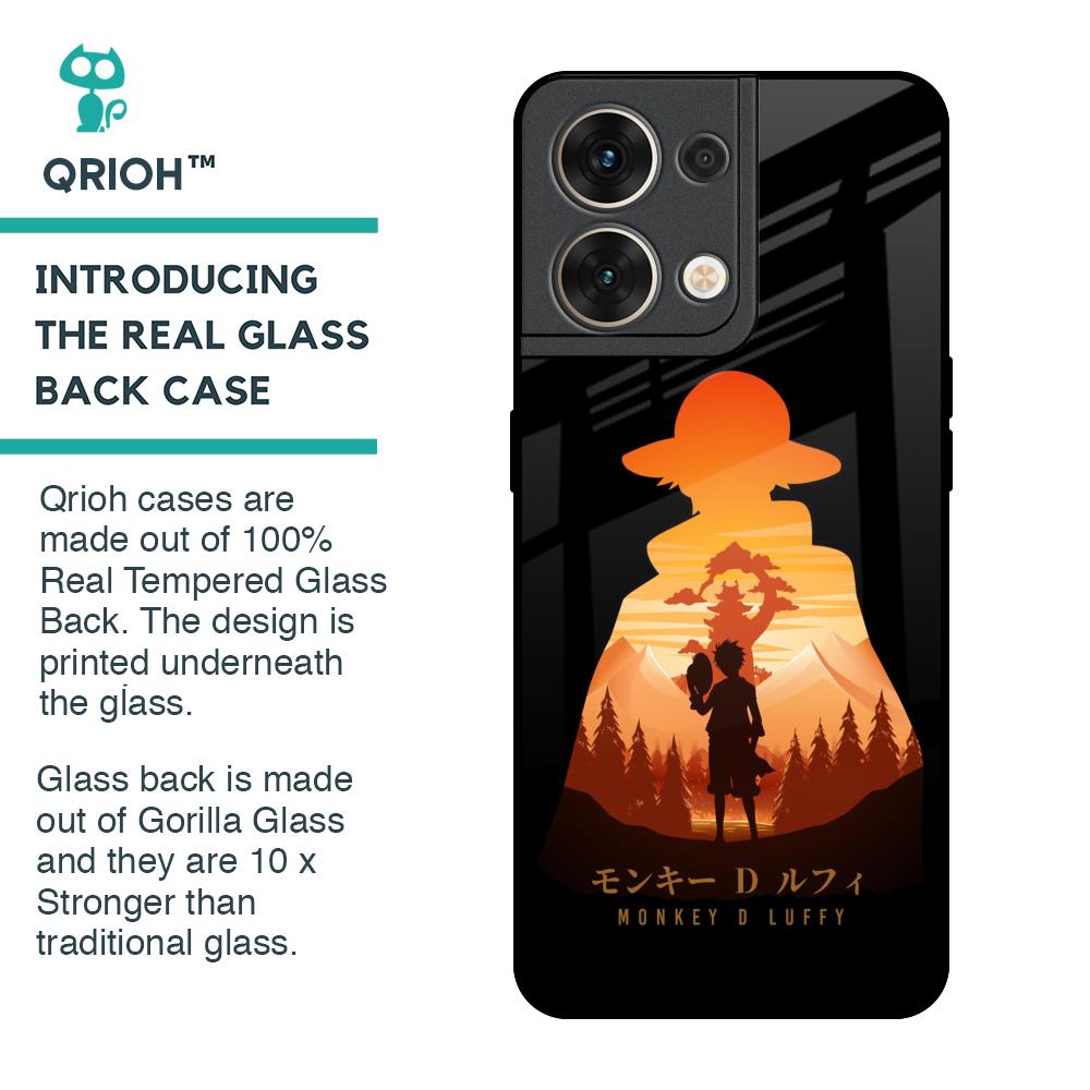 Luffy One Piece Glass Case for Oppo Reno8 5G
