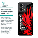 Red Vegeta Glass Case for Oppo Reno8 5G