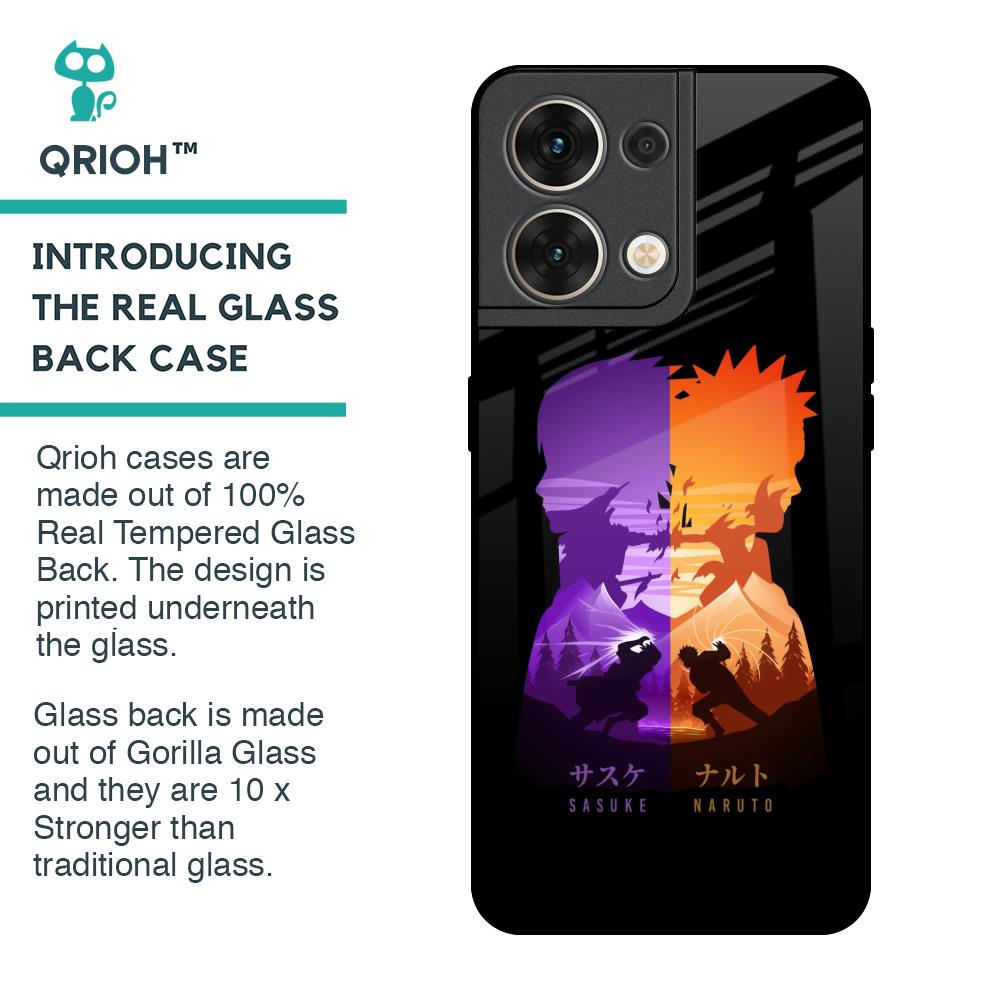 Minimalist Anime Glass Case for Oppo Reno8 5G