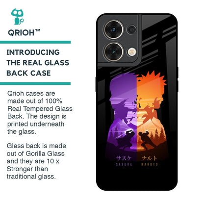 Minimalist Anime Glass Case for Oppo Reno8 5G