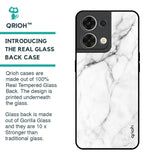 Modern White Marble Glass Case for Oppo Reno8 5G