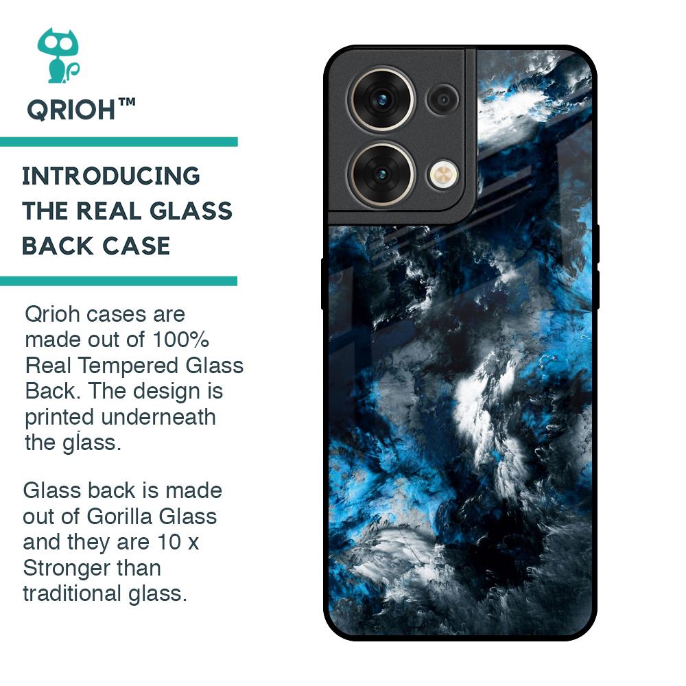 Cloudy Dust Glass Case for Oppo Reno8 5G