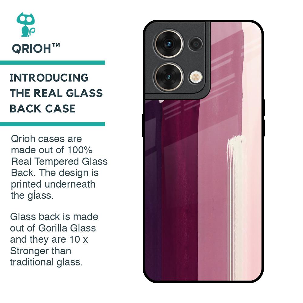 Brush Stroke Art Glass Case for Oppo Reno8 5G