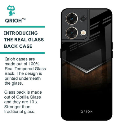 Dark Walnut Glass Case for Oppo Reno8 5G
