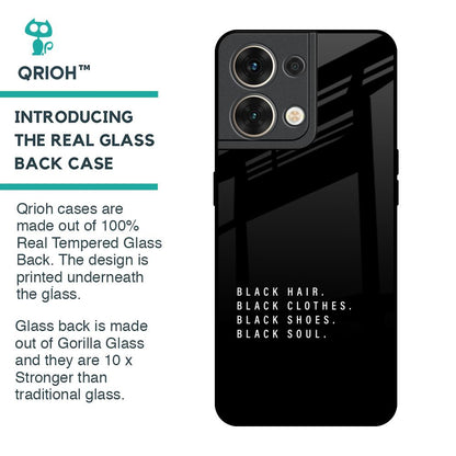 Black Soul Glass Case for Oppo Reno8 5G