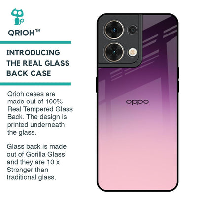 Purple Gradient Glass case for Oppo Reno8 5G