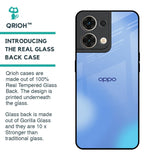 Vibrant Blue Texture Glass Case for Oppo Reno8 5G