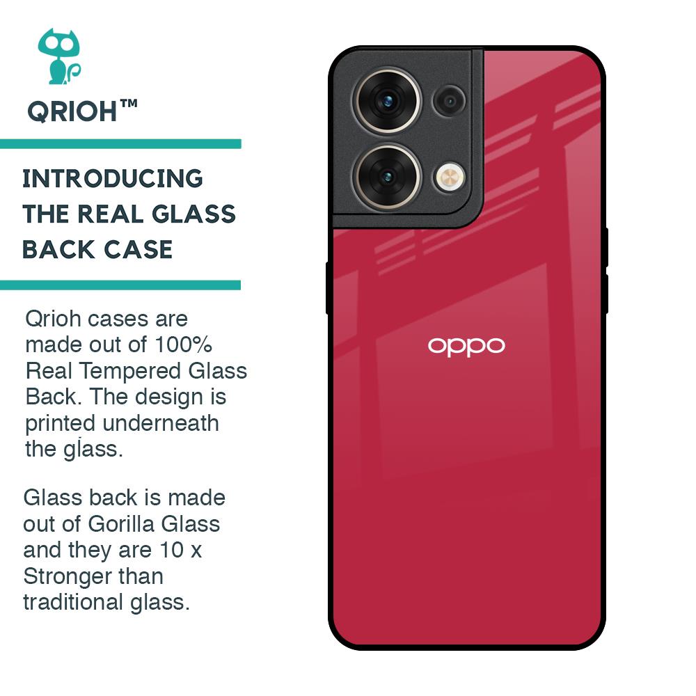 Solo Maroon Glass case for Oppo Reno8 5G